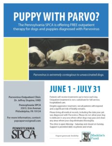 FREE Outpatient Parvo Treatment @ Pennsylvania SPCA | Lorain | Ohio | United States